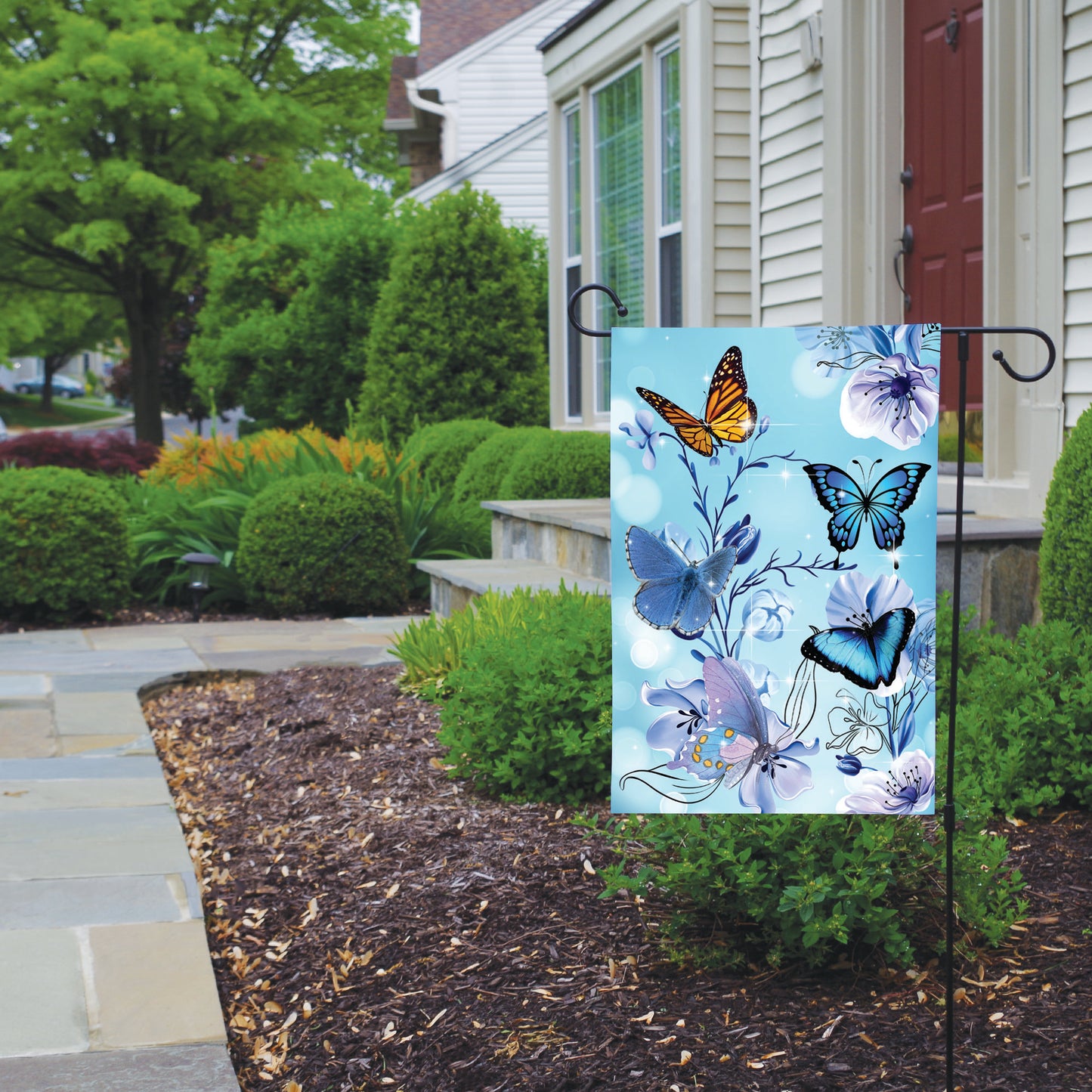 Butterfly Garden Flag, Garden Decoration, Housewarming Gift, Porch Flag, Spring Flag