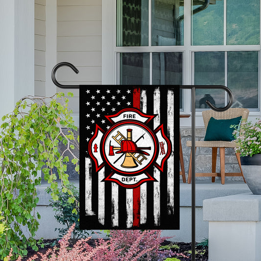 Fire Fighter Garden Flag, Garden Decoration, Housewarming Gift, Porch Flag