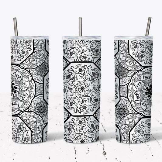 Sarcastic Tumbler,  F*ck Mandala Tumbler