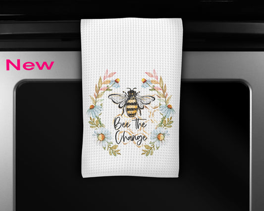 Farm Style Kitchen Towel, Bee the Change Kitchen Towel