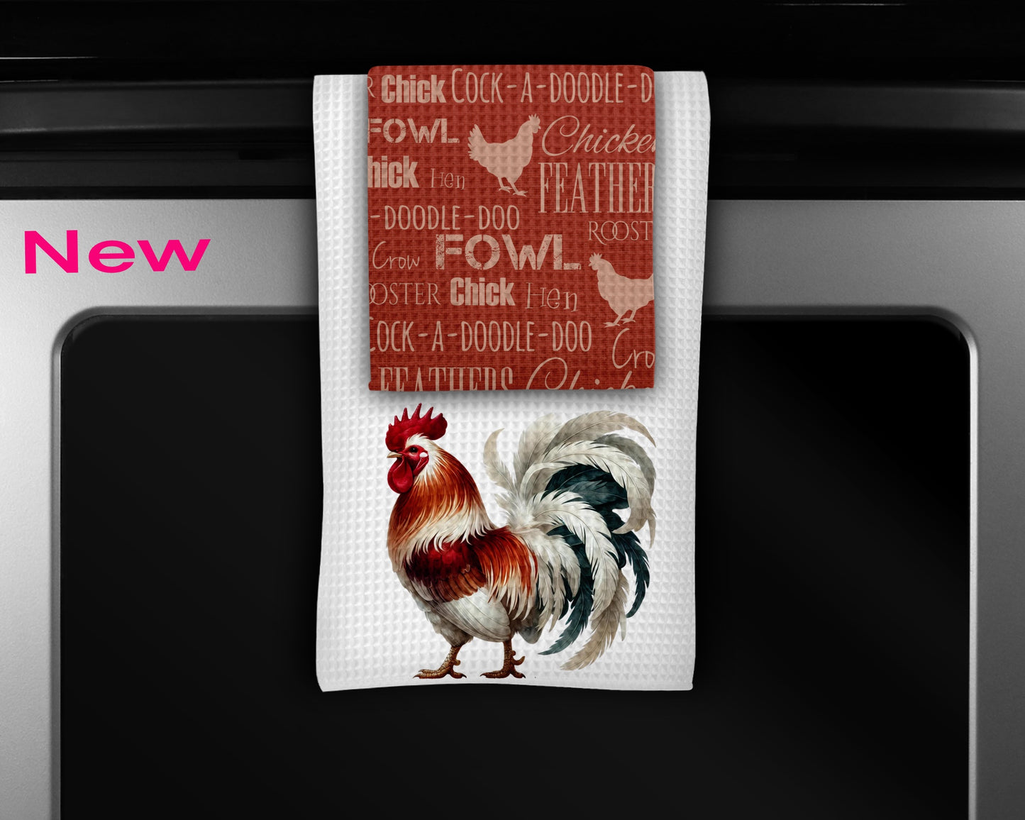 Rooster Kitchen Towels Set