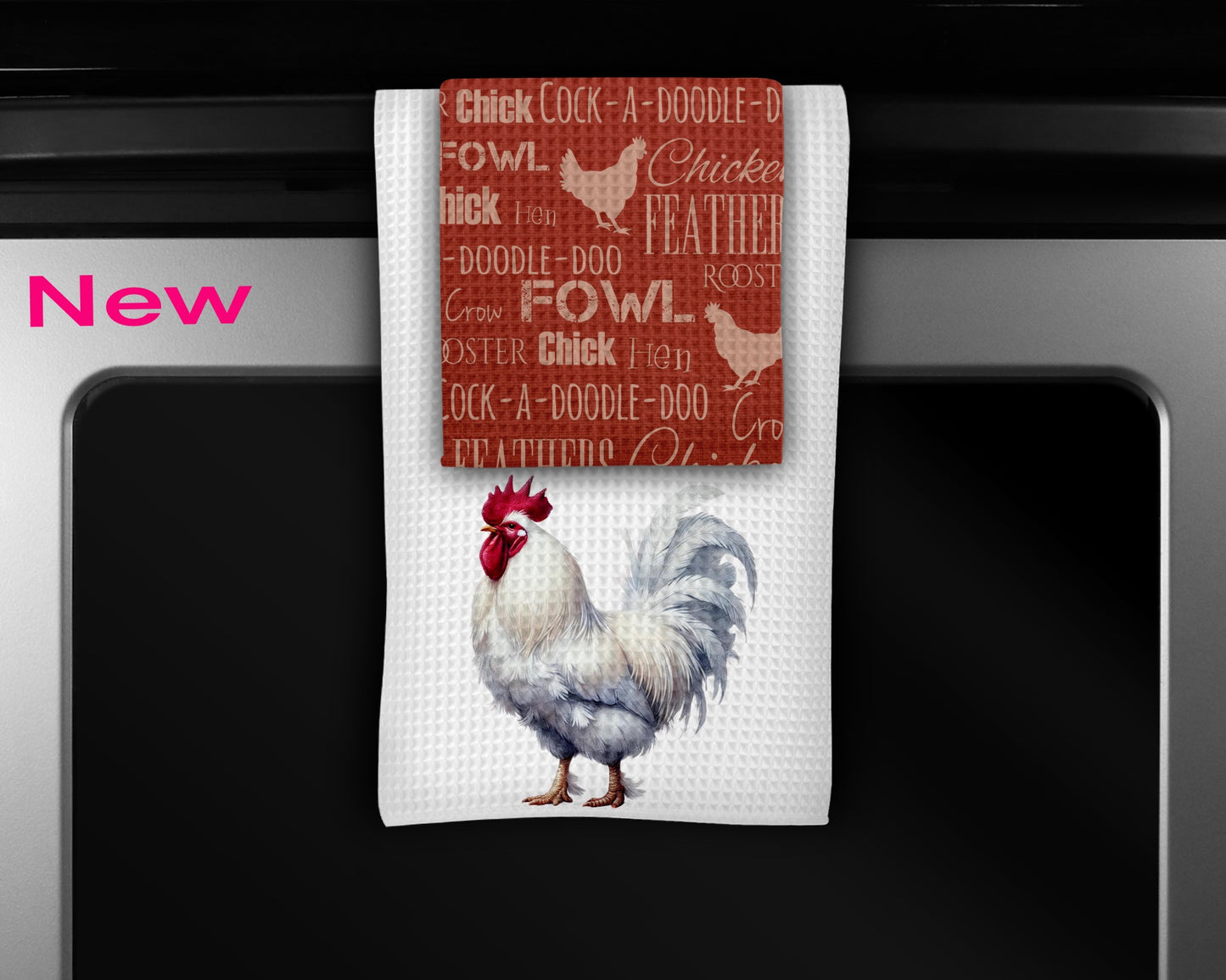 Rooster Kitchen Towels Set
