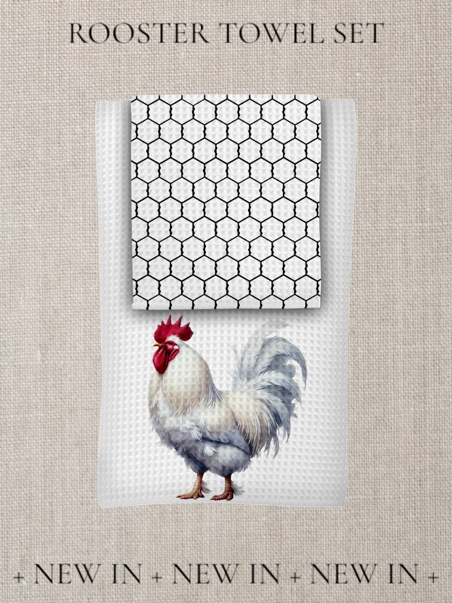 Rooster Kitchen Towels Set