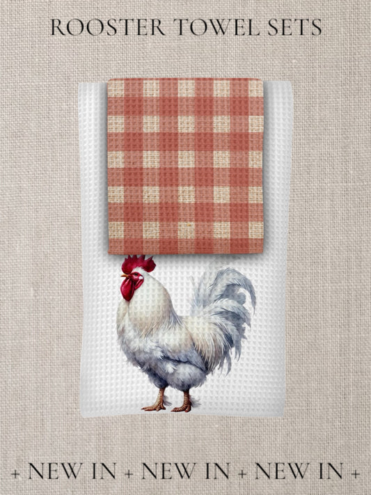 Rooster Kitchen Towels Set