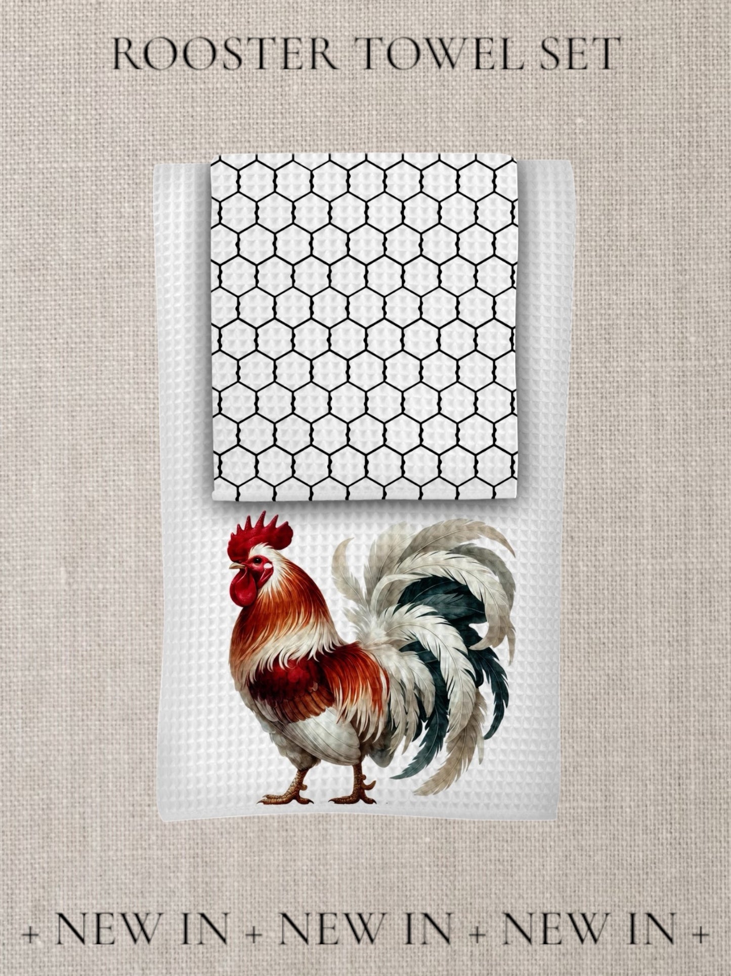 Rooster Kitchen Towels Set