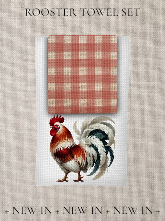 Rooster Kitchen Towels Set