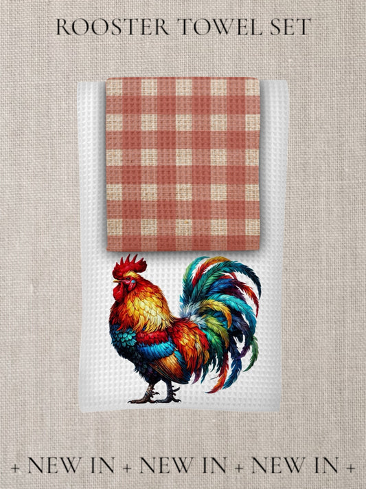 Rooster Kitchen Towels Set