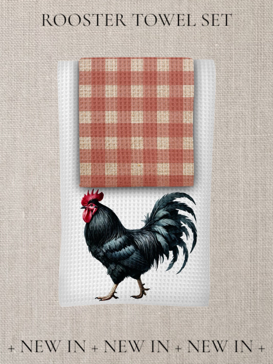 Rooster Kitchen Towels Set