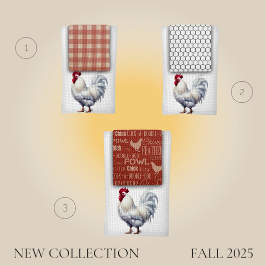 Rooster Kitchen Towels Set