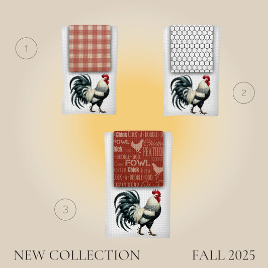 Rooster Kitchen Towels Set