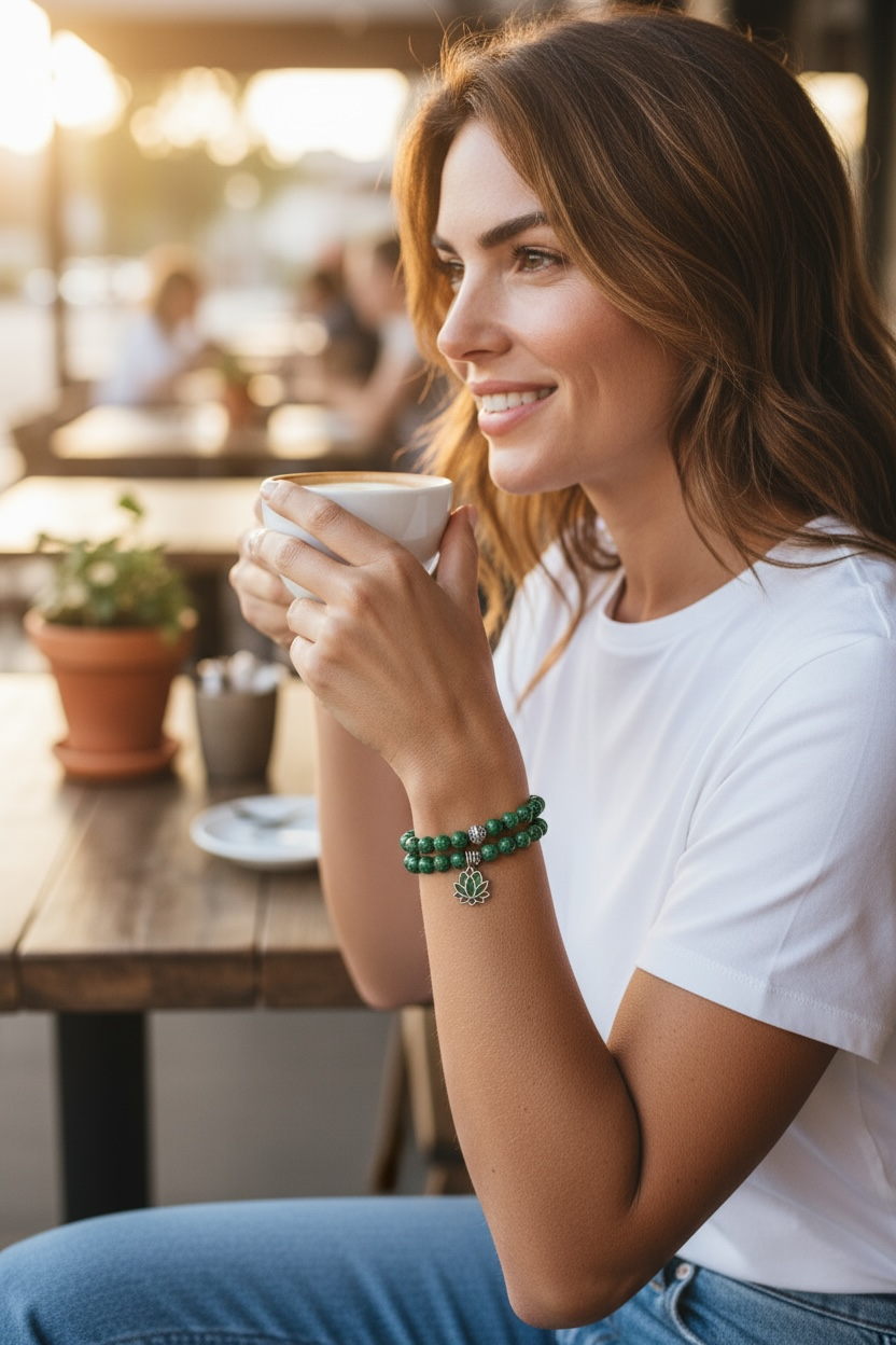 Glow in the Dark Bracelet Set, Green Beaded Bracelet Set