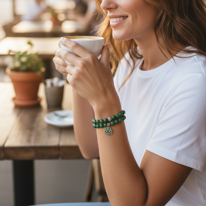 Glow in the Dark Bracelet Set, Green Beaded Bracelet Set
