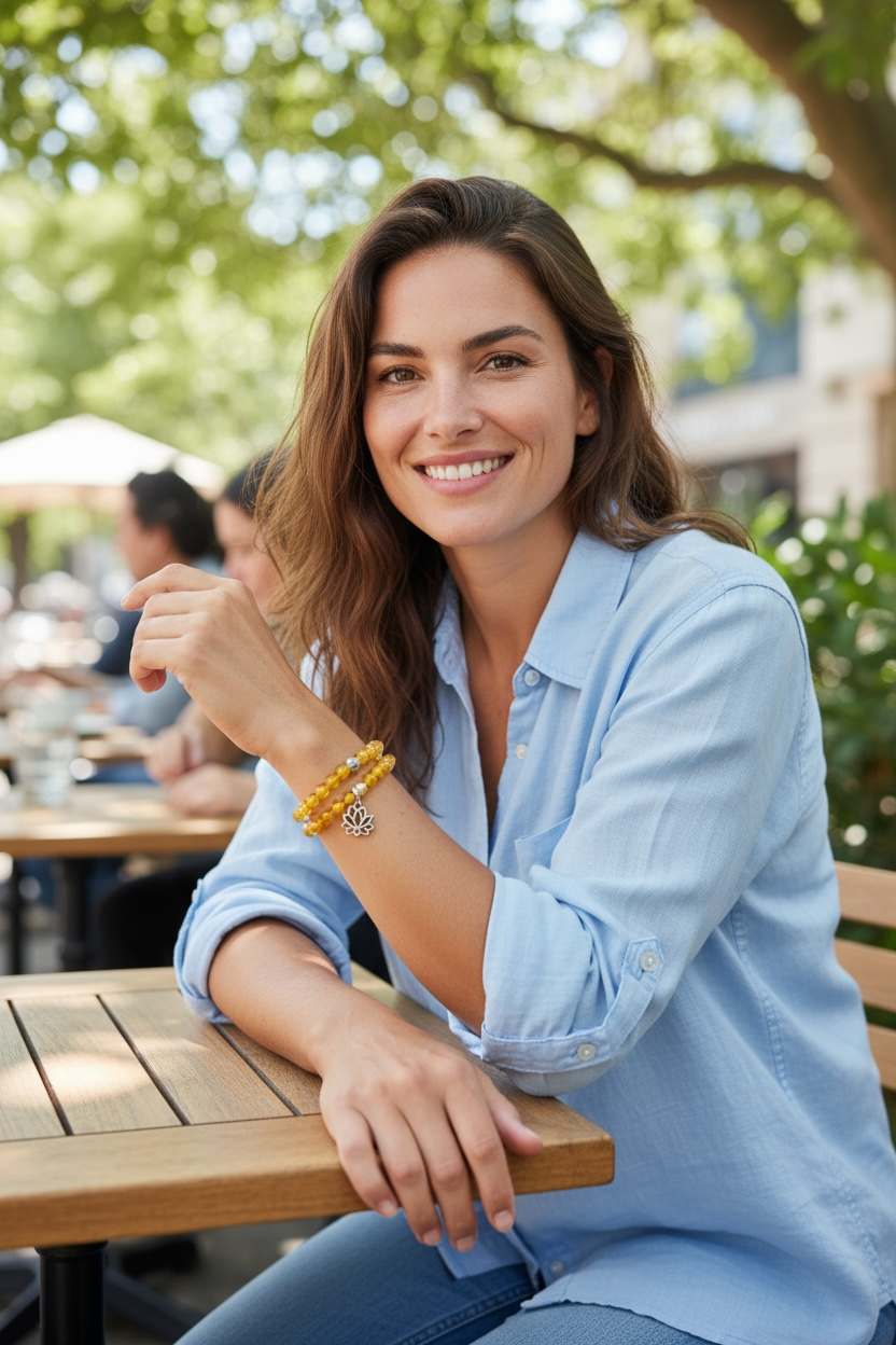 Glow in the Dark Bracelet Set, Yellow Beaded Bracelet Set