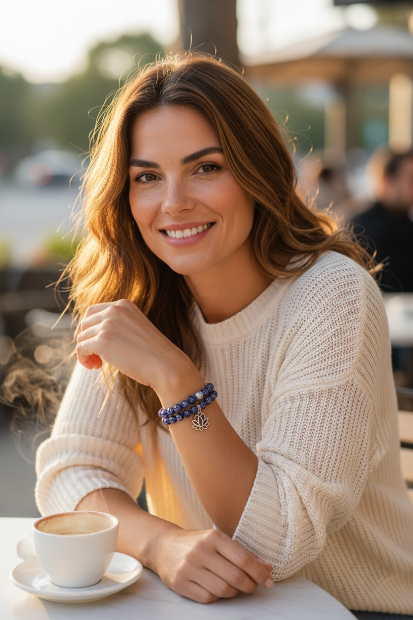 Glow in the Dark Bracelet Set, Dark Blue Beaded Bracelet Set