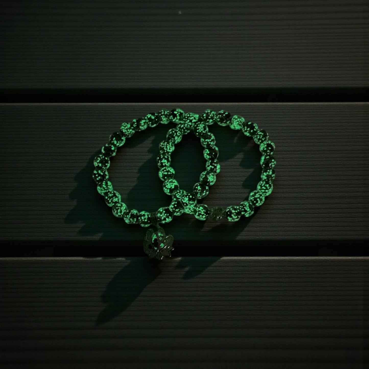 Glow in the Dark Bracelet Set, Yellow Beaded Bracelet Set