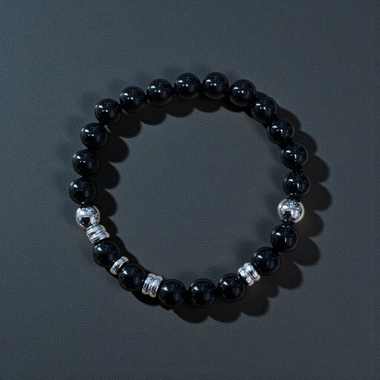 ICE OUT Bracelet, Morse Code Stone Bead Bracelet, Men Secret Message Jewelry