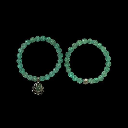 Glow in the Dark Bracelet Set, Auquamarine