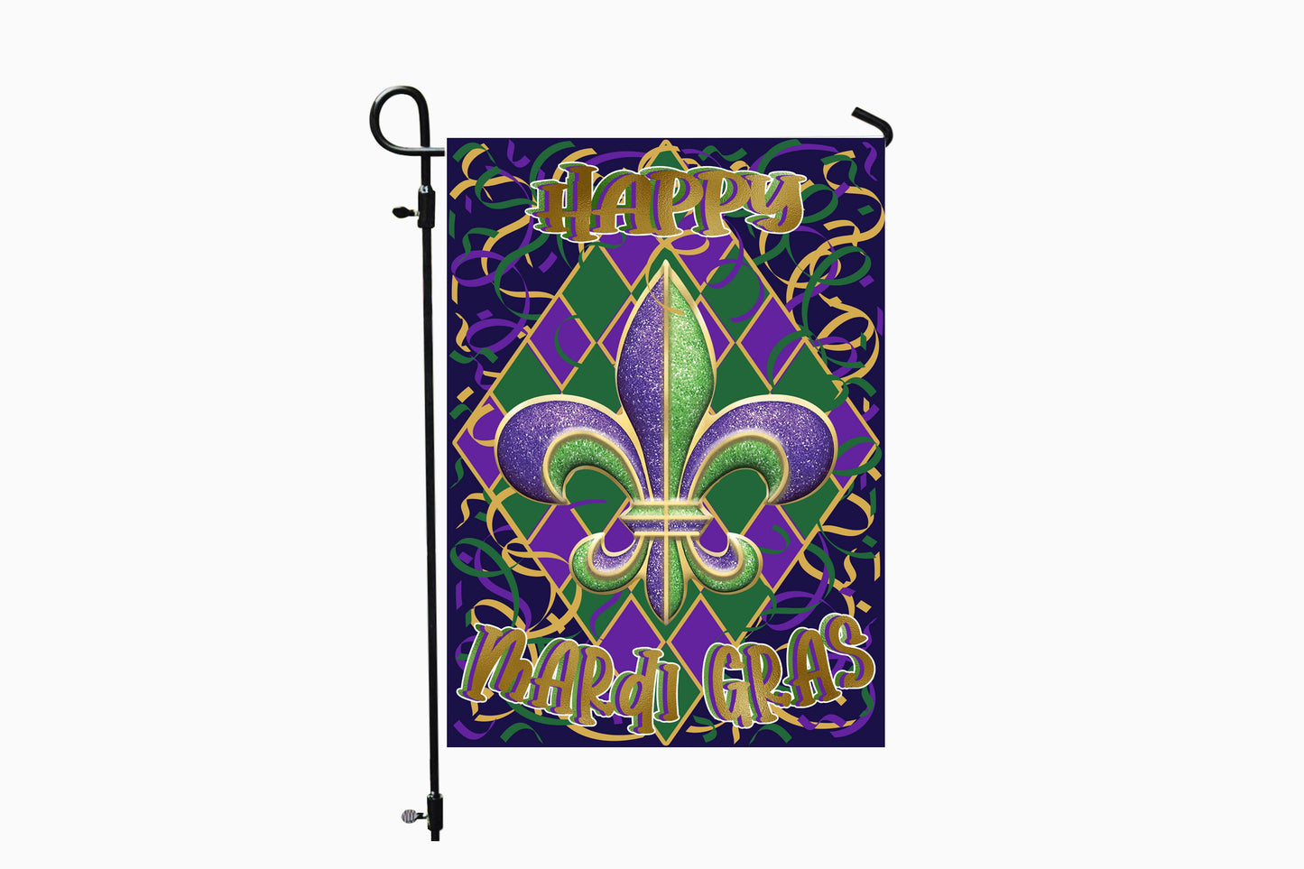 Mardi Gras Garden Flag, Garden Decoration, Housewarming Gift, Porch Flag, Spring Flag