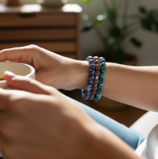 Stop ICE Bracelet, Morse Code Stone Bead Bracelet, Secret Message Jewelry