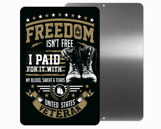 Military Metal Sign
