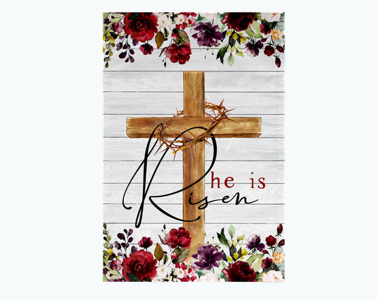 Religious Easter Garden Flag