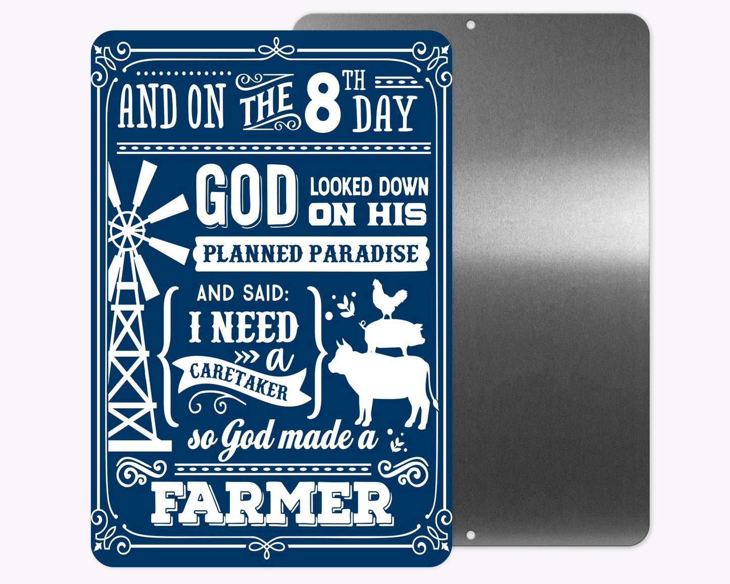 Farmer Metal Sign