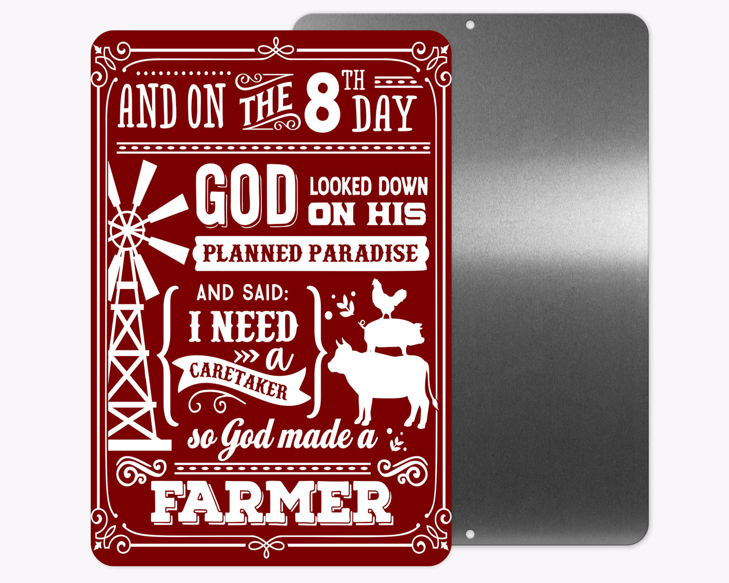 Farmer Metal Sign