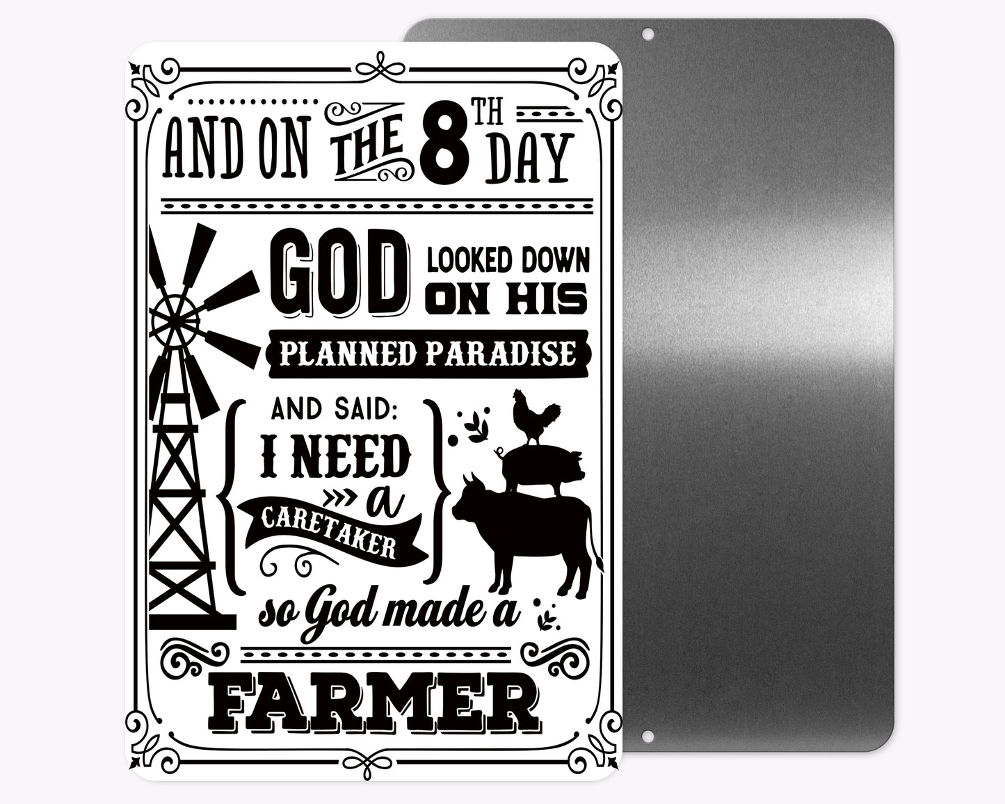Farmer Metal Sign