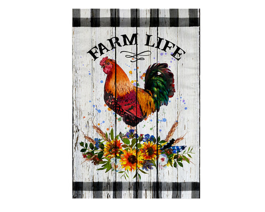 Rooster Garden Flag