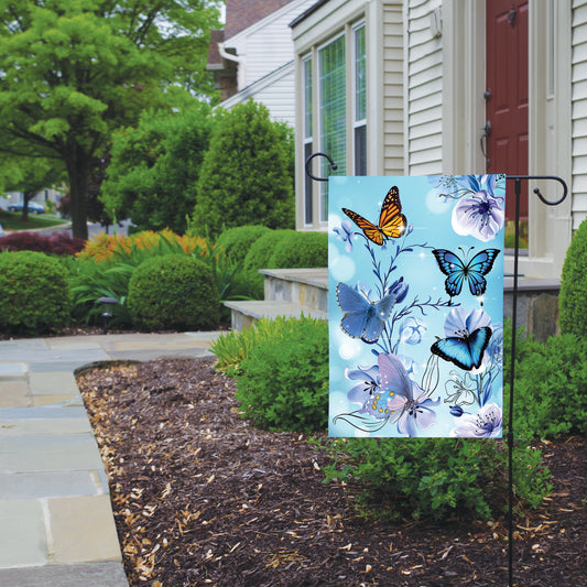 Butterfly Garden Flag, Garden Decoration, Housewarming Gift, Porch Flag, Spring Flag