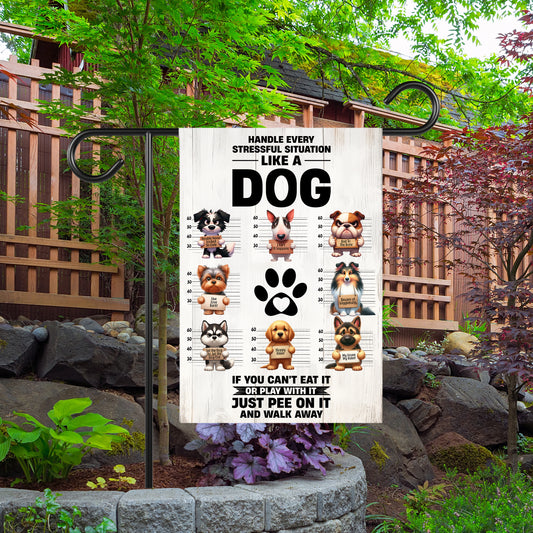 Dog Garden Flag  Cute Dog Porch Flag, Garden Decoration, Housewarming Gift, Spring Outdoor Flag, Birthday Gift for Dog Lovers