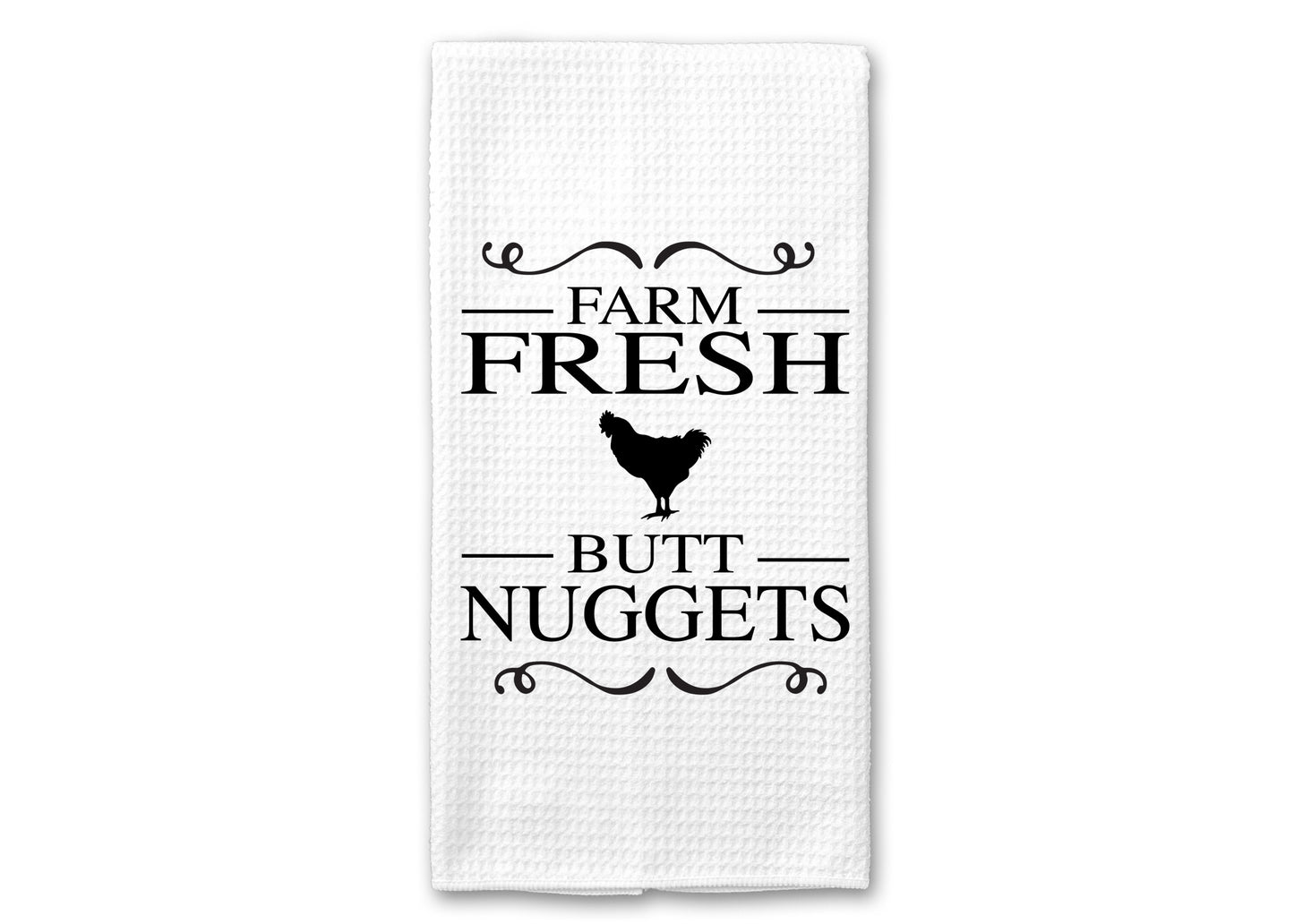 Farm Style Kitchen Towel, Farm Fresh Butt Nuggets Kitchen Towel