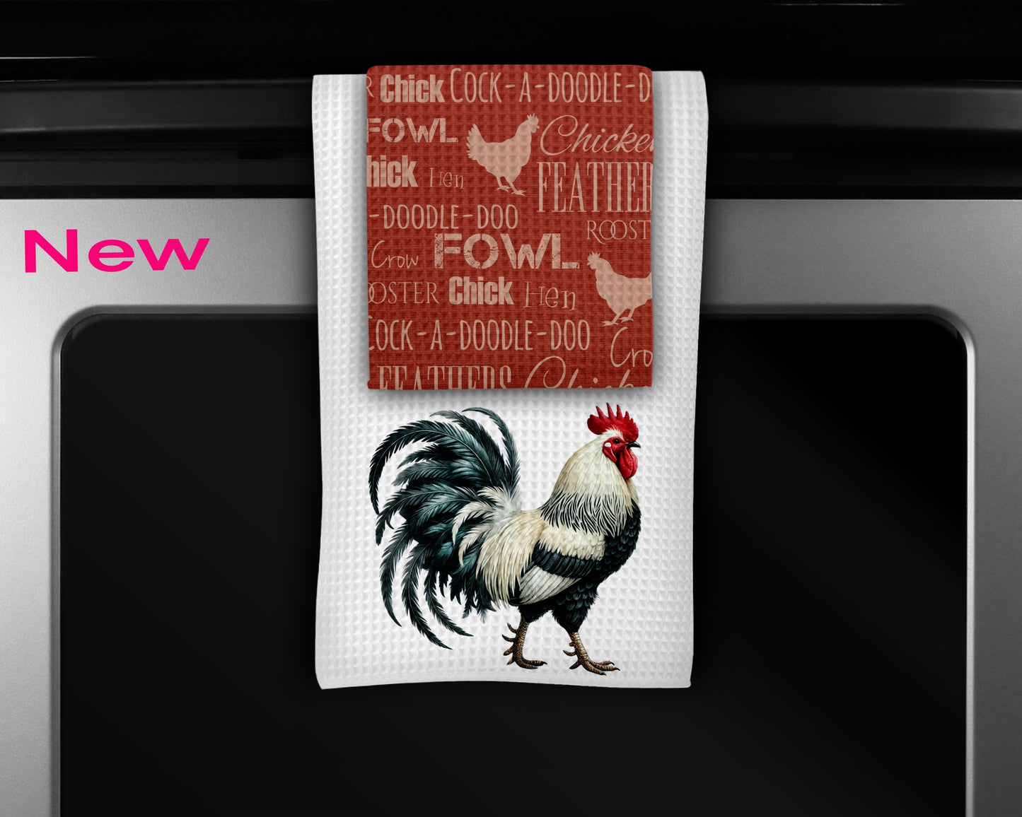 Rooster Kitchen Towels Set