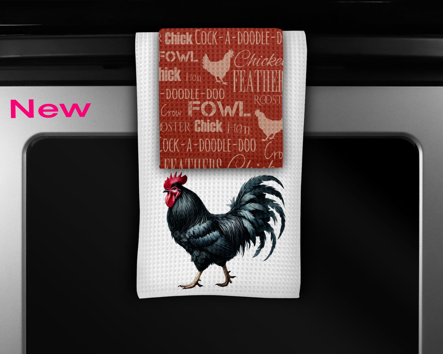 Rooster Kitchen Towels Set