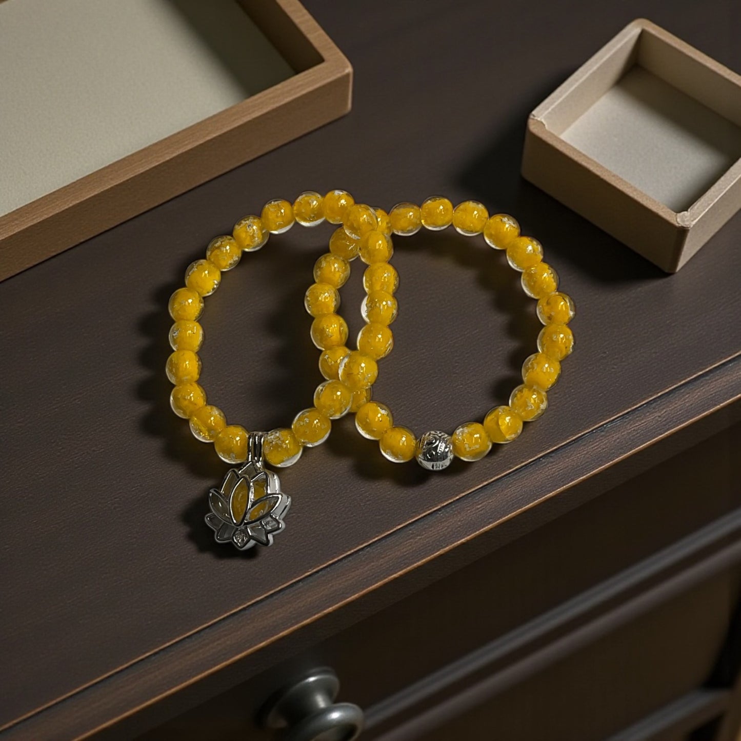 Glow in the Dark Bracelet Set, Yellow Beaded Bracelet Set