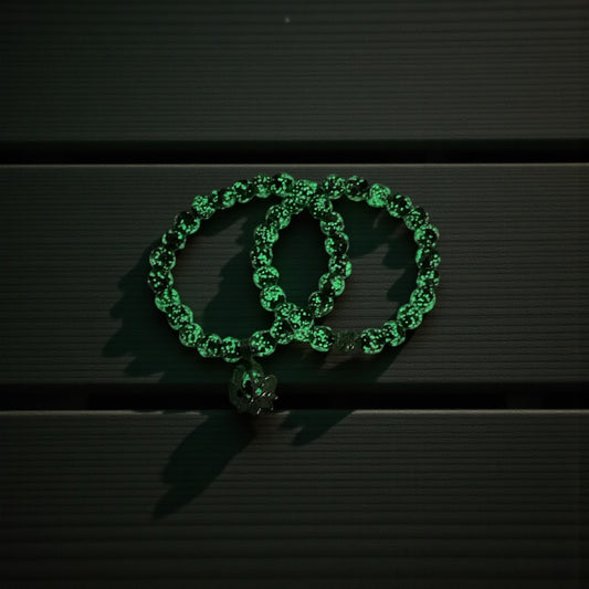 Glow in the Dark Bracelet Set, Yellow Beaded Bracelet Set