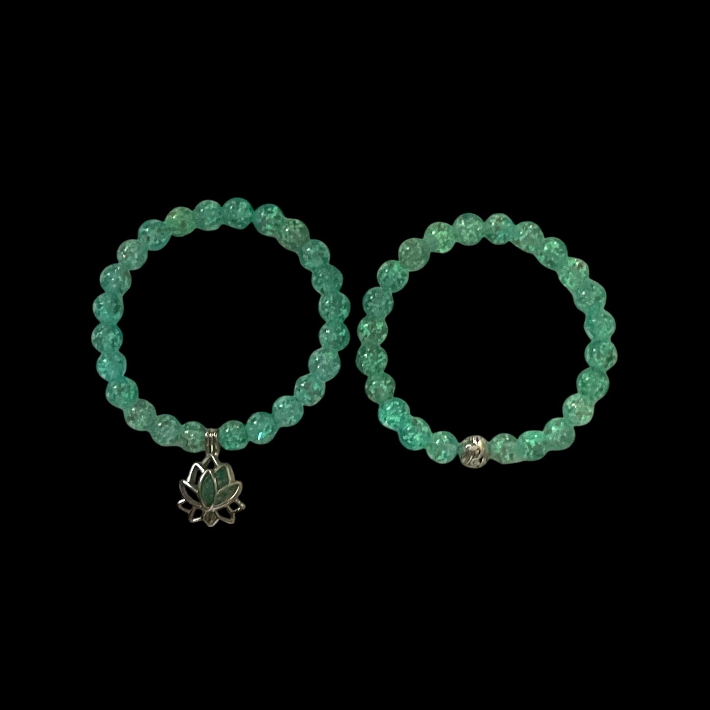 Glow in the Dark Bracelet Set, Auquamarine