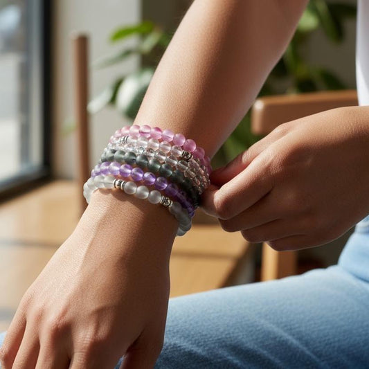 Mermaid Mystic Aura Quartz Beaded Bracelets