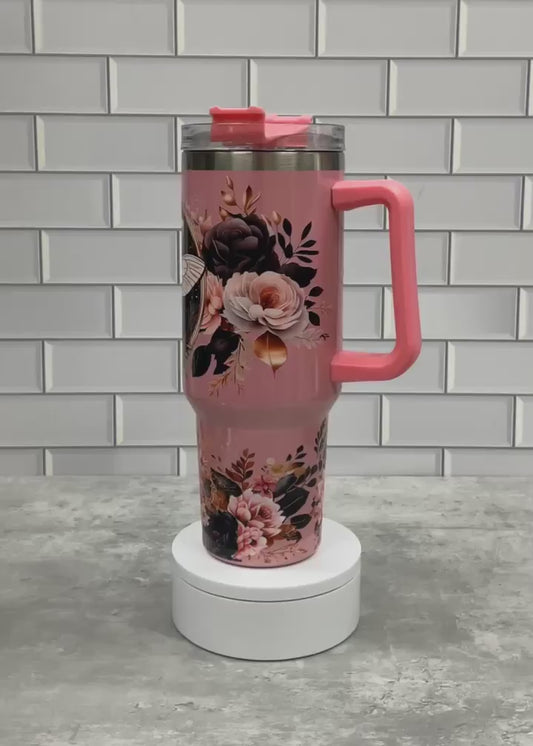 40oz Tumbler, Butterfly Tumbler