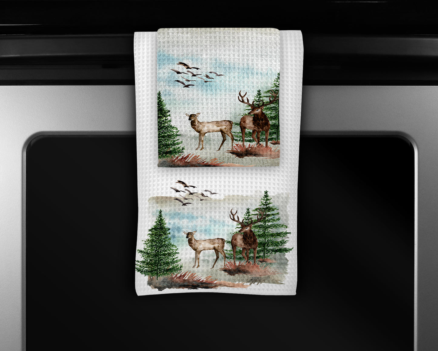 Deer Kitchen Towels Set