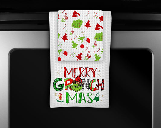 Grinch Kitchen Towels Set