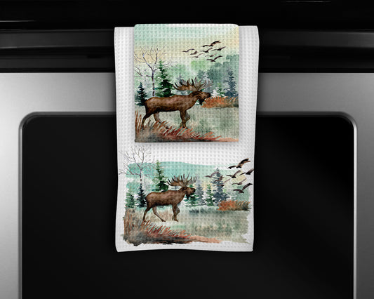 Moose Kitchen Towels Set