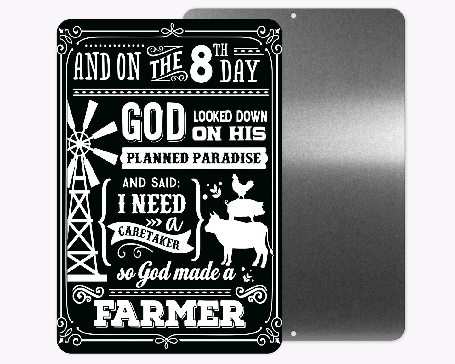 Farmer Metal Sign
