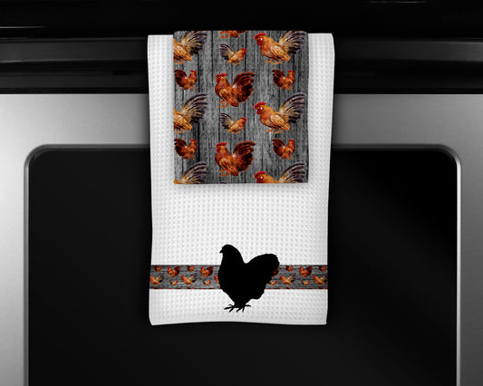 Rooster Kitchen Towels Set