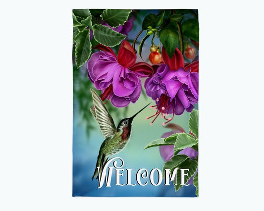 Hummingbird Garden Flag